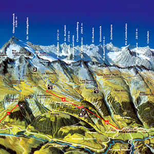 Ferienwohnung Elsasser, Disentiserhof, Disentis, Bergbahnen Disentis Panorama Sommer